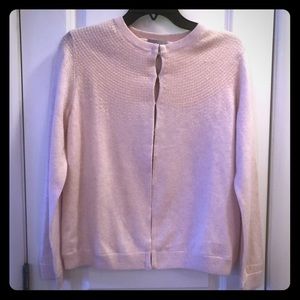 Pink cashmere sequin cardigan